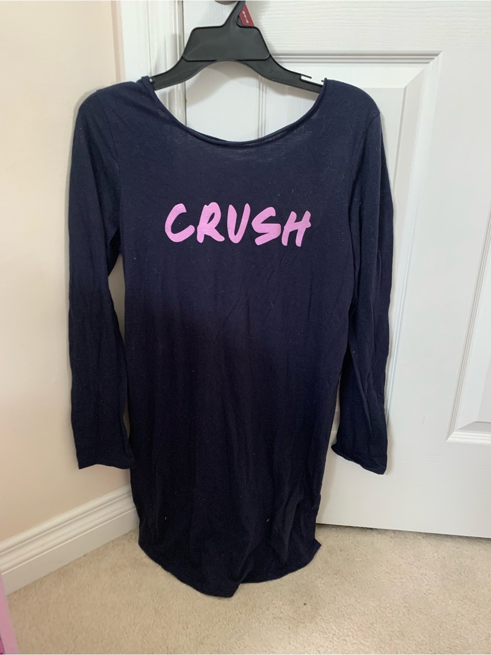 Victoria's Secret Navy Tunic with Pink 'CRUSH' Graphic